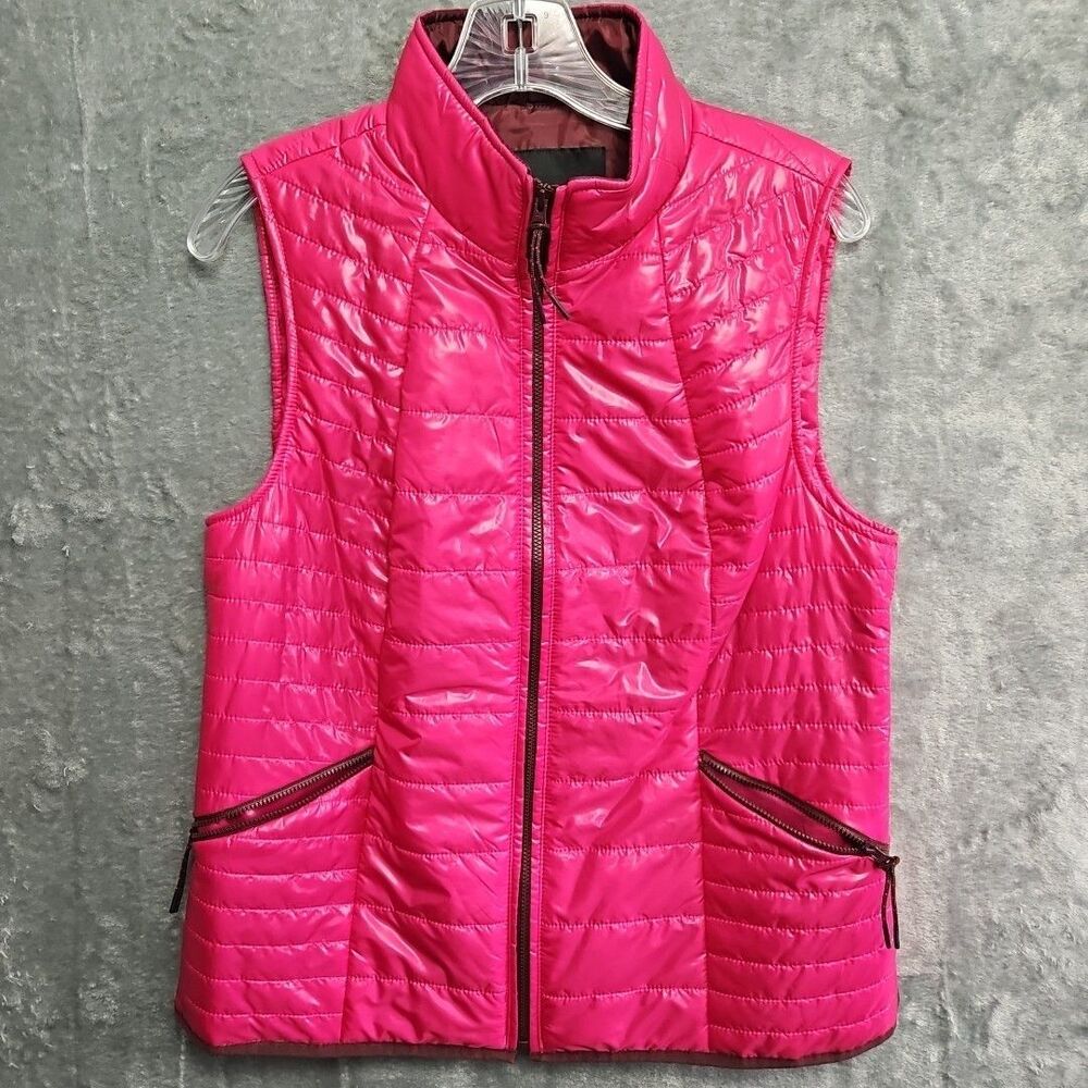 Talbots Primaloft Collection Pink Puffer Vest Womens Size Size M primaloft